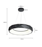 LED pendant lamps - Light Prestige Reus LED pendant black LED black LP-8069/1P LED BK - product 5