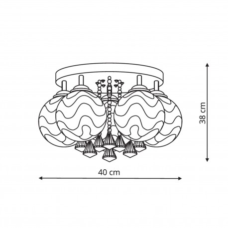 Light Prestige Sada 5 plafon E14 biały, srebrny LP-119/5C