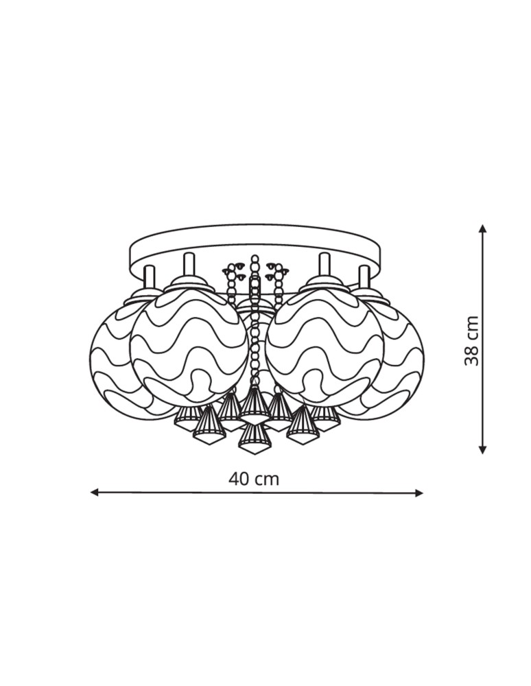 Ceiling lamps - Light Prestige Sada 5 plafond E14 white, silver LP-119/5C - product kolory-swiatla.pl 6