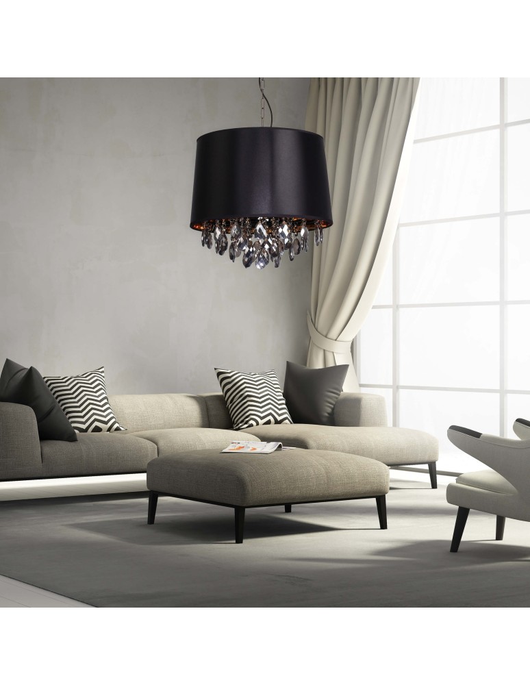 Pendant lamps with lampshade - Light Prestige VIGO pendant black E27 black, gold LP-0412/1P BK - product kolory-swiatla.pl 5