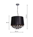 Pendant lamps with lampshade - Light Prestige VIGO pendant black E27 black, gold LP-0412/1P BK - product 6