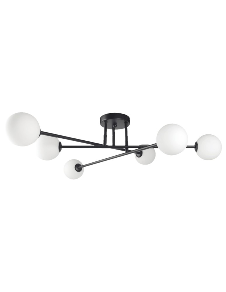 Ceiling lamps - Light Prestige Dorado 6 plafond black 6xG9 black / white - product kolory-swiatla.pl 2