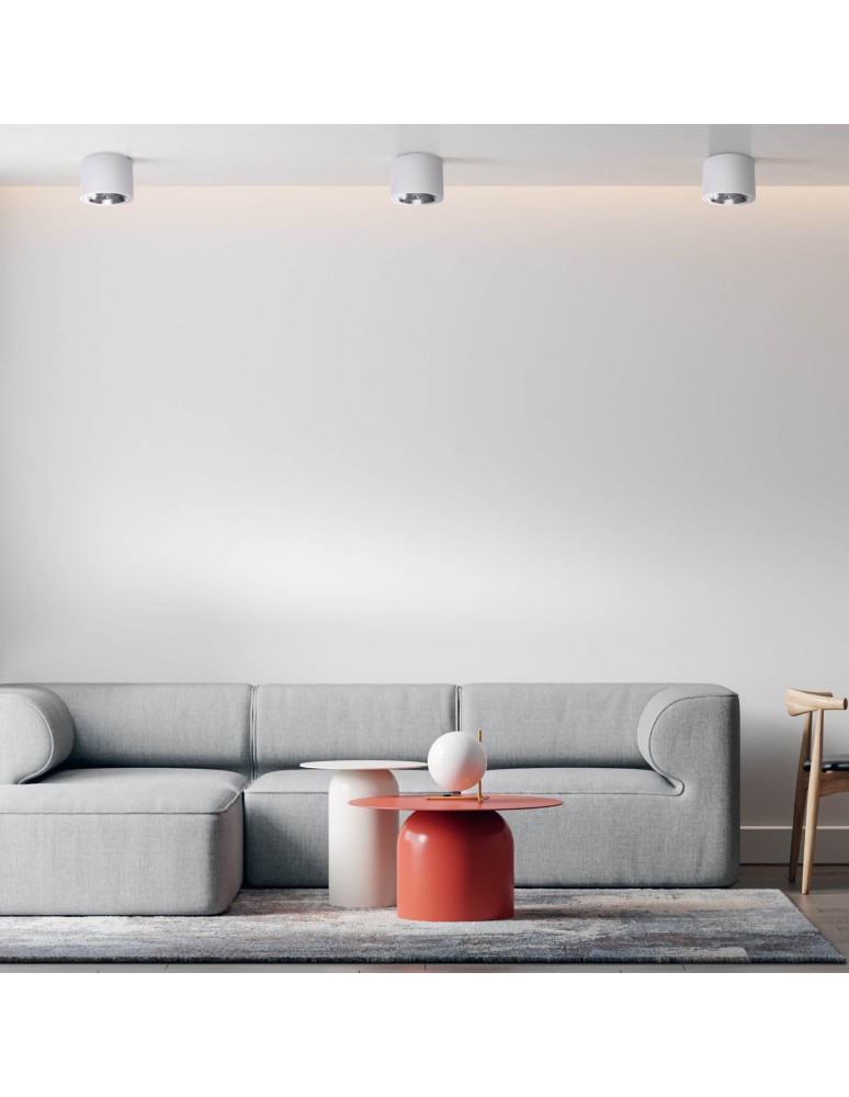 Ceiling luminaires for replaceable light source - Light Prestige Camino surface-mounted luminaire white LP-1101/1SM WH 1xQR111 white - product kolory-swiatla.pl 4