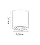 Ceiling luminaires for replaceable light source - Light Prestige Tulon surface-mounted luminaire white GU10 LP-5441/1SM WH - product 6