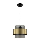 Pendant lamps - Light Prestige Miele pendant lamp E27 1x40W smoke/gold LP-866/1P SM/GD - product 3