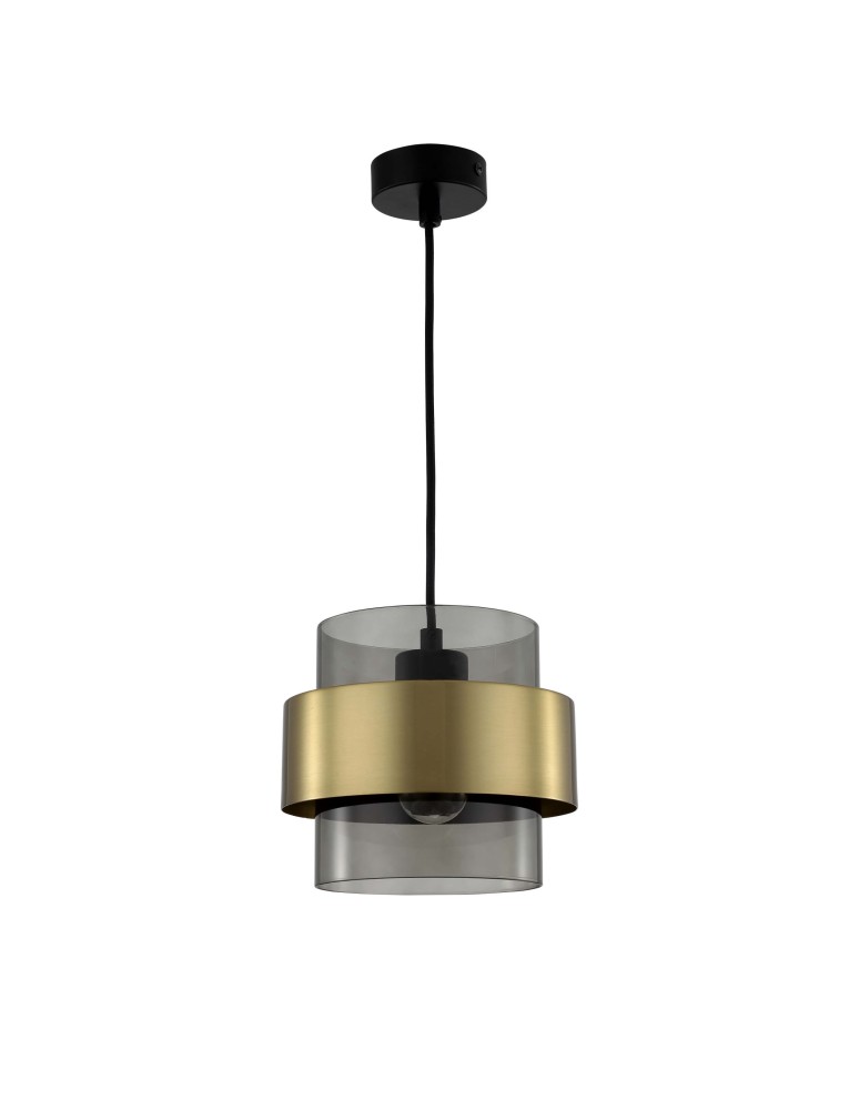 Pendant lamps - Light Prestige Miele pendant lamp E27 1x40W smoke/gold LP-866/1P SM/GD - product kolory-swiatla.pl 3