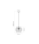 Pendant lamps - Light Prestige Miele pendant lamp E27 1x40W smoke/gold LP-866/1P SM/GD - product 5