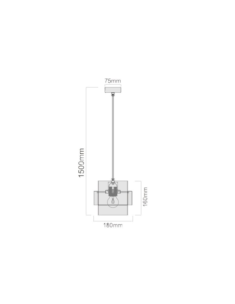 Pendant lamps - Light Prestige Miele pendant lamp E27 1x40W smoke/gold LP-866/1P SM/GD - product kolory-swiatla.pl 5