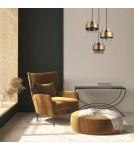 Pendant lamps - Light Prestige Miele pendant lamp E27 1x40W smoke/gold LP-866/1P SM/GD - product 7