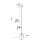 Pendant lamps - Light Prestige Miele Pendant lamp E27 3x40W smoke/gold LP-866/3P SM/GD - product 5