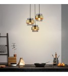 Pendant lamps - Light Prestige Miele Pendant lamp E27 3x40W smoke/gold LP-866/3P SM/GD - product 7