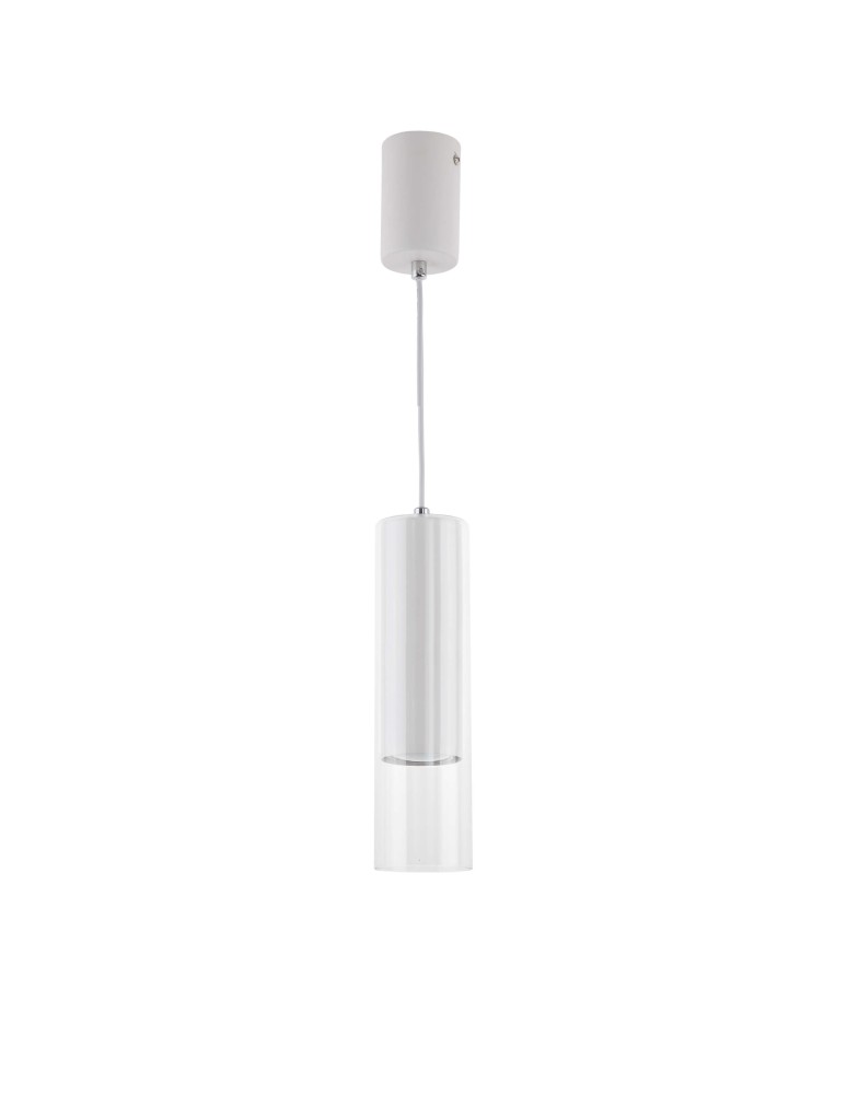 Pendant lamps - Light Prestige Manacor GU10 pendant lamp 1x50W white/transparent LP-232/1P WH - product kolory-swiatla.pl 3
