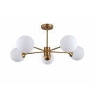 Ceiling lamps - Light Prestige Roma Pendant Lamp E14 5x40W gold/white LP-1345/5P GD - product 2