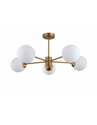Light Prestige Roma Pendant Lamp E14 5x40W gold/white LP-1345/5P GD - product 2