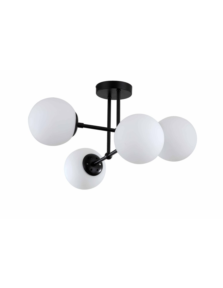 Ceiling lamps - Light Prestige Roma Pendant Lamp E14 4x40W black/white LP-1345/4P BK - product kolory-swiatla.pl 2