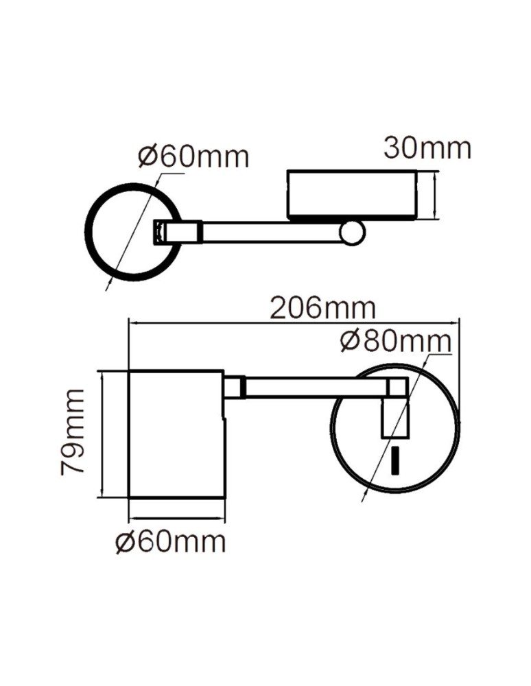 Adjustable wall lamps - Light Prestige Snow Wall lamp GU10 1x40W black LP-731/1WL BK - product kolory-swiatla.pl 9