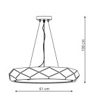 LED pendant lamps - Light Prestige Reus LED pendant 1xLED 36W Gold LP-8069/1P LED GD - product 5