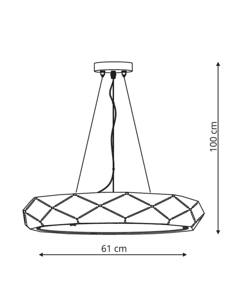 LED pendant lamps - Light Prestige Reus LED pendant 1xLED 36W Gold LP-8069/1P LED GD - product kolory-swiatla.pl 5