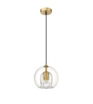 Glass pendant lamps - Light Prestige Arette pendant lamp E27 1x40W transparent/gold LP-133/1P - product 3