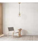 Glass pendant lamps - Light Prestige Arette pendant lamp E27 1x40W transparent/gold LP-133/1P - product 4