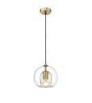 Glass pendant lamps - Light Prestige Arette pendant lamp E27 1x40W transparent/gold LP-133/1P - product 6