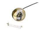 Glass pendant lamps - Light Prestige Arette pendant lamp E27 1x40W transparent/gold LP-133/1P - product 9