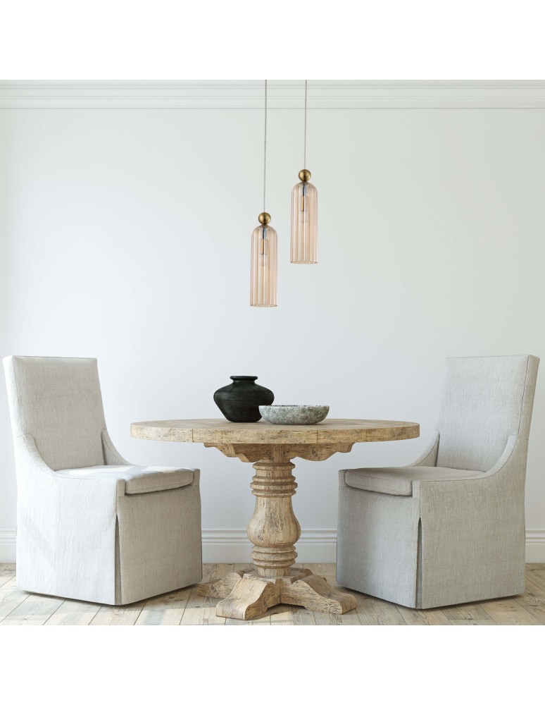 Single pendant lamps - Light Prestige Piega pendant lamp E14 1x40W amber LP-939/1P amber - product kolory-swiatla.pl 7