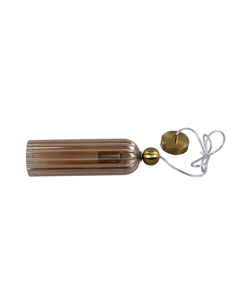 Single pendant lamps - Light Prestige Piega pendant lamp E14 1x40W amber LP-939/1P amber - product kolory-swiatla.pl 9