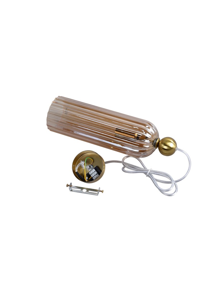 Single pendant lamps - Light Prestige Piega pendant lamp E14 1x40W amber LP-939/1P amber - product kolory-swiatla.pl 10
