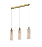 Pendant lamps on a strip - Light Prestige Piega Pendant Lamp E14 3x40W amber/gold LP-939/3L amber - product 1