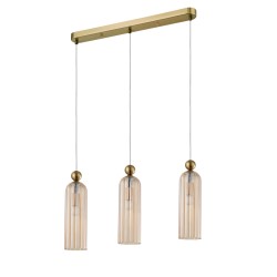 Light Prestige Piega Lampa wisząca E14 3x40W amber/złoty LP-939/3L amber
