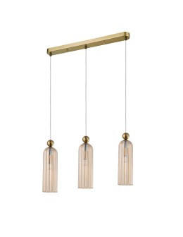 Light Prestige Piega Pendant Lamp E14 3x40W amber/gold LP-939/3L amber