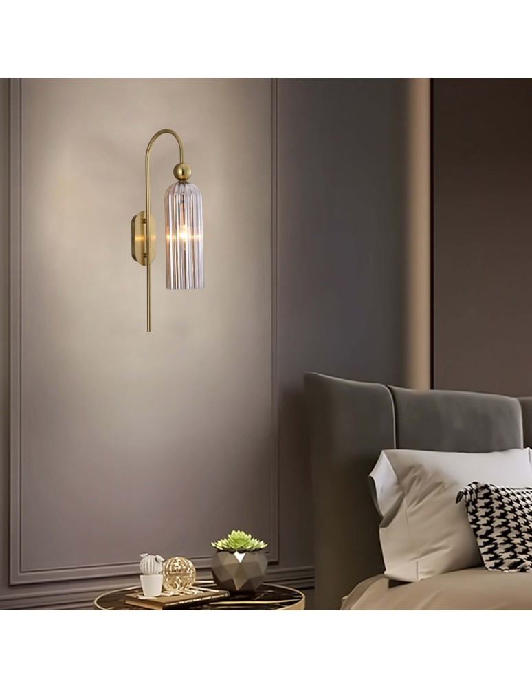 Glamour wall lamps - Light Prestige Piega Wall lamp E14 1x40W amber/gold LP-939/1W amber - product kolory-swiatla.pl 4