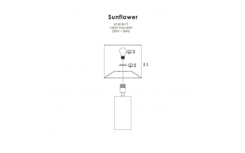 Light Prestige Sunflower biurkowa biała 1xE27 LP-818/1T WH