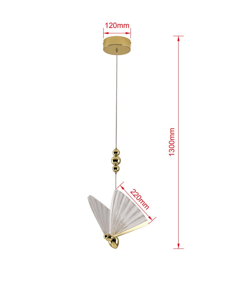 Designer pendant lamps - Light Prestige Mariposa pendant 1xLED LP-1715/1P - product kolory-swiatla.pl 3