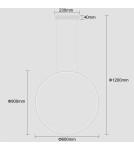 Pendant lamps circles - Light Prestige Mirror pendant large white 1xLED LP-999/1P L WH - product 7