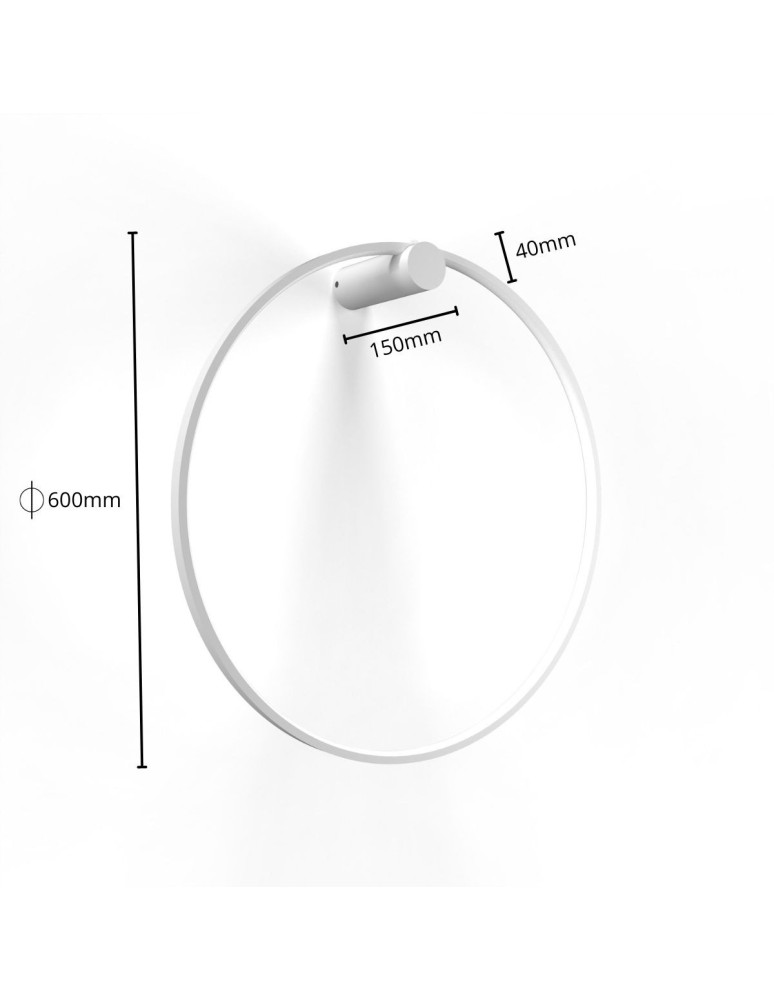 Ring wall lamps - Light Prestige Mirror wall lamp small white 1xLED LP-999/1W S WH - product kolory-swiatla.pl 13