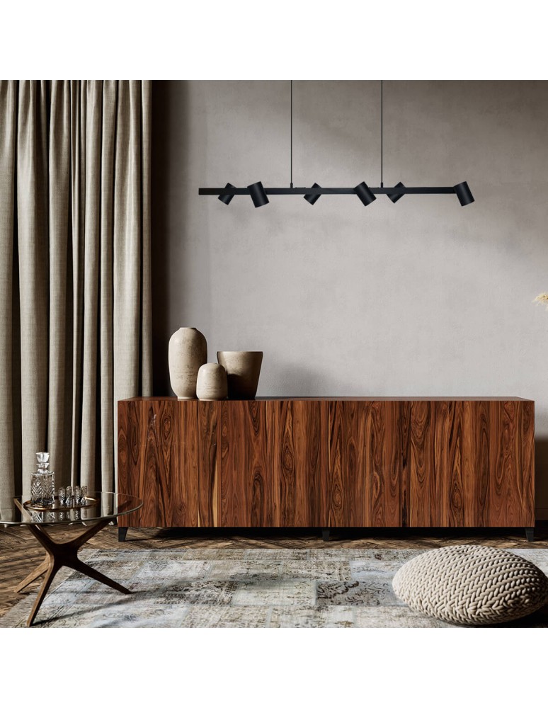 Pendant lamps over the island - Light Prestige Snow 6 pendant line black 6xGU10 LP-731/6L BK - product kolory-swiatla.pl 3