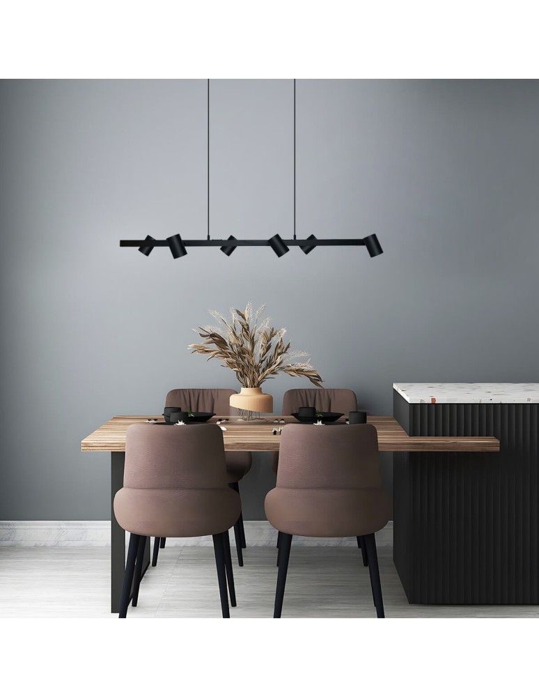 Pendant lamps over the island - Light Prestige Snow 6 pendant line black 6xGU10 LP-731/6L BK - product kolory-swiatla.pl 4
