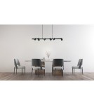 Pendant lamps over the island - Light Prestige Snow 6 pendant line black 6xGU10 LP-731/6L BK - product 5