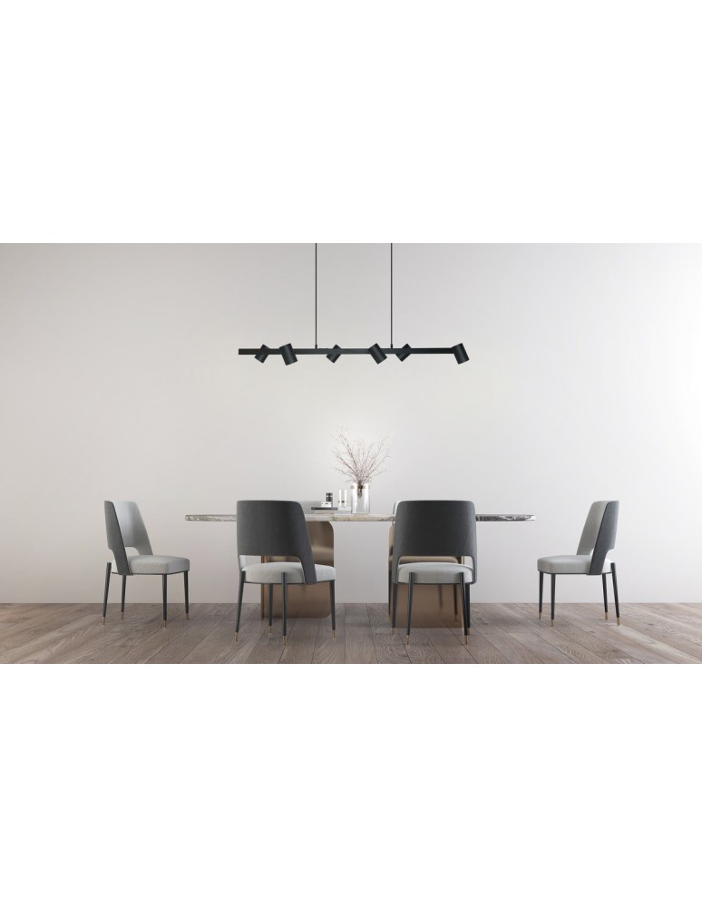 Pendant lamps over the island - Light Prestige Snow 6 pendant line black 6xGU10 LP-731/6L BK - product kolory-swiatla.pl 5