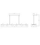 Pendant lamps over the island - Light Prestige Snow 6 pendant line black 6xGU10 LP-731/6L BK - product 10