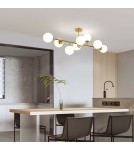 Pendant lamps spheres - Light Prestige Dorado 8 pendant lamp LP-002/8P 8xE14 gold/white - product 6