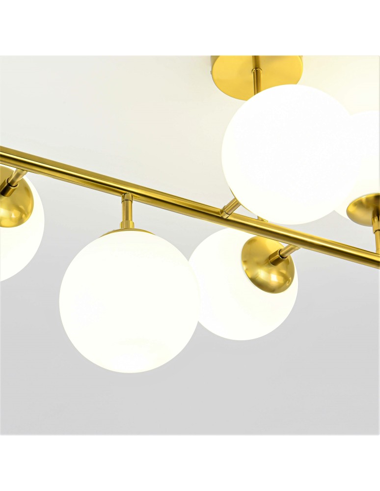 Pendant lamps spheres - Light Prestige Dorado 8 pendant lamp LP-002/8P 8xE14 gold/white - product kolory-swiatla.pl 10