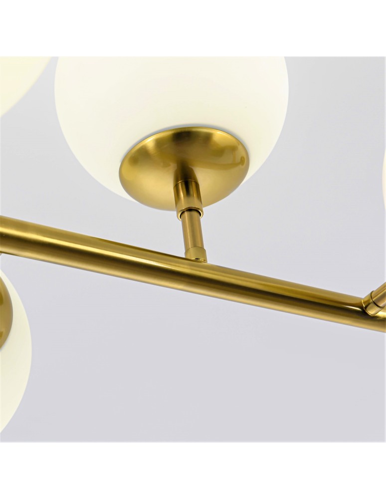 Pendant lamps spheres - Light Prestige Dorado 8 pendant lamp LP-002/8P 8xE14 gold/white - product kolory-swiatla.pl 12