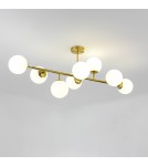 Pendant lamps spheres - Light Prestige Dorado 8 pendant lamp LP-002/8P 8xE14 gold/white - product 13