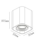 Ceiling luminaires for replaceable light source - Light Prestige Merano 1 surface-mounted GU10 white LP-2790/1SM WH - product 6