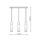 Pendant lamps on a strip - Light Prestige Forli 3 LED pendant white LP-8011/3P - product 6