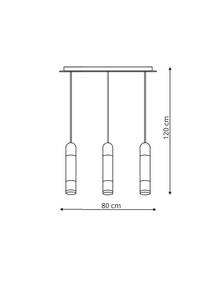 Pendant lamps on a strip - Light Prestige Forli 3 LED pendant white LP-8011/3P - product kolory-swiatla.pl 6