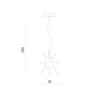 Pendant lamps - Azzardo SIRIUS LAMPBODY CHROME 12xG9 Ceiling Base Pendant without Shade Rods Chrome AZ2114 - product 4